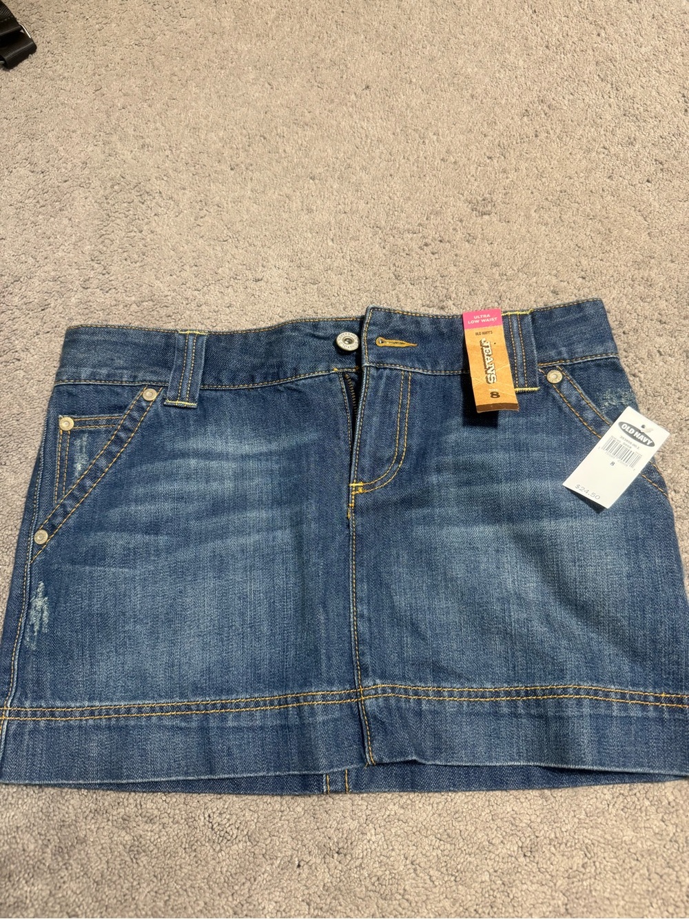 Old Navy NWT Classic Blue Denim Mini Skirt - Casual Everyday Style Size 8